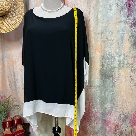 📌Yessica  Stylish Navy Style Top with Overlay - Picture 7 of 14